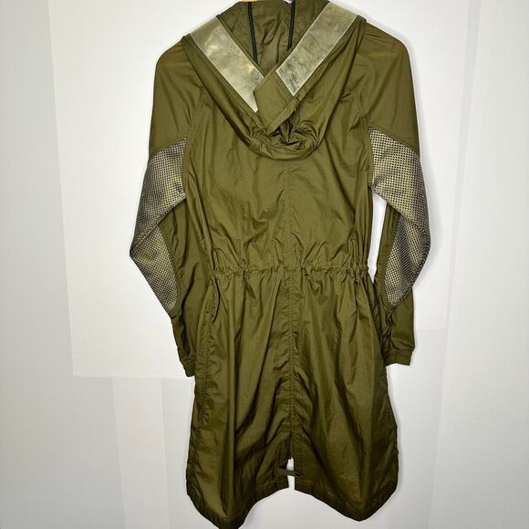 Victorinox Army Green Long High Low Mesh Lightweight Jacket Small - Picture 5 of 7